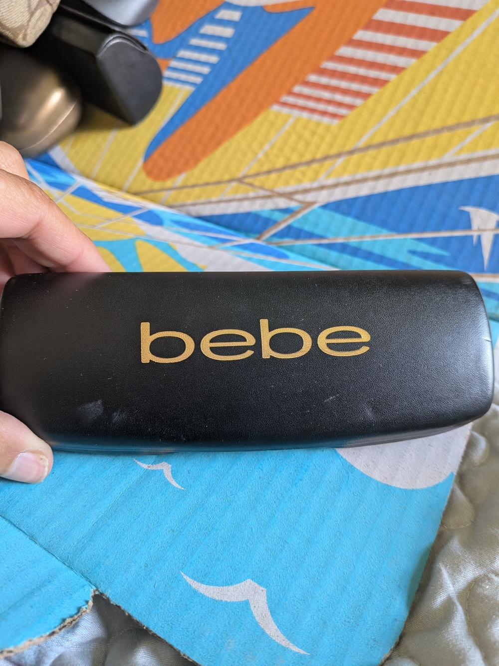 bebe Sunglasses‎ Case in Black with Gold Logo CASE ONLY